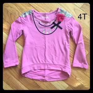 Flapdoodles Girls Pink Fashion Shirt 4T
